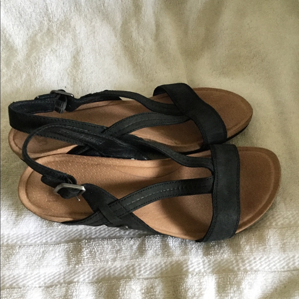 Ugg Melissa suede leather wedge sandals size 5.5 - Picture 8 of 10